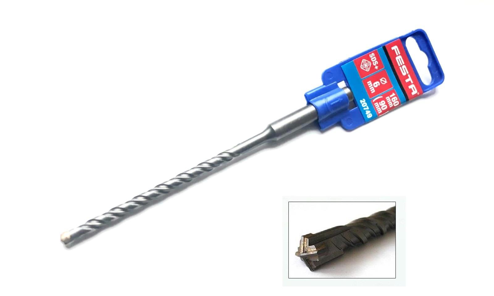 BROCA SDS-PLUS 6 X 210 Mm. (largo útil 150 Mm